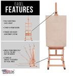 Adjustable H-Frame Wood Artist Easel
