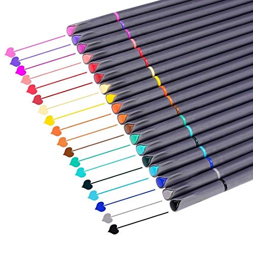 18 Colored Fineliner Markers for Bullet Journals