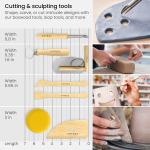 Arteza 42-Piece Clay Tool Set with Wooden Handles