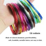 14 Rolls Colored Aluminum Craft Wire for DIY Jewelry