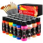24-Piece Acrylic Paint Set - 2 oz Bottles
