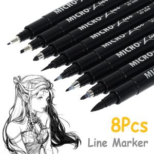 8-Piece Calligraphy Brush Marker Set