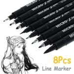 8-Piece Calligraphy Brush Marker Set