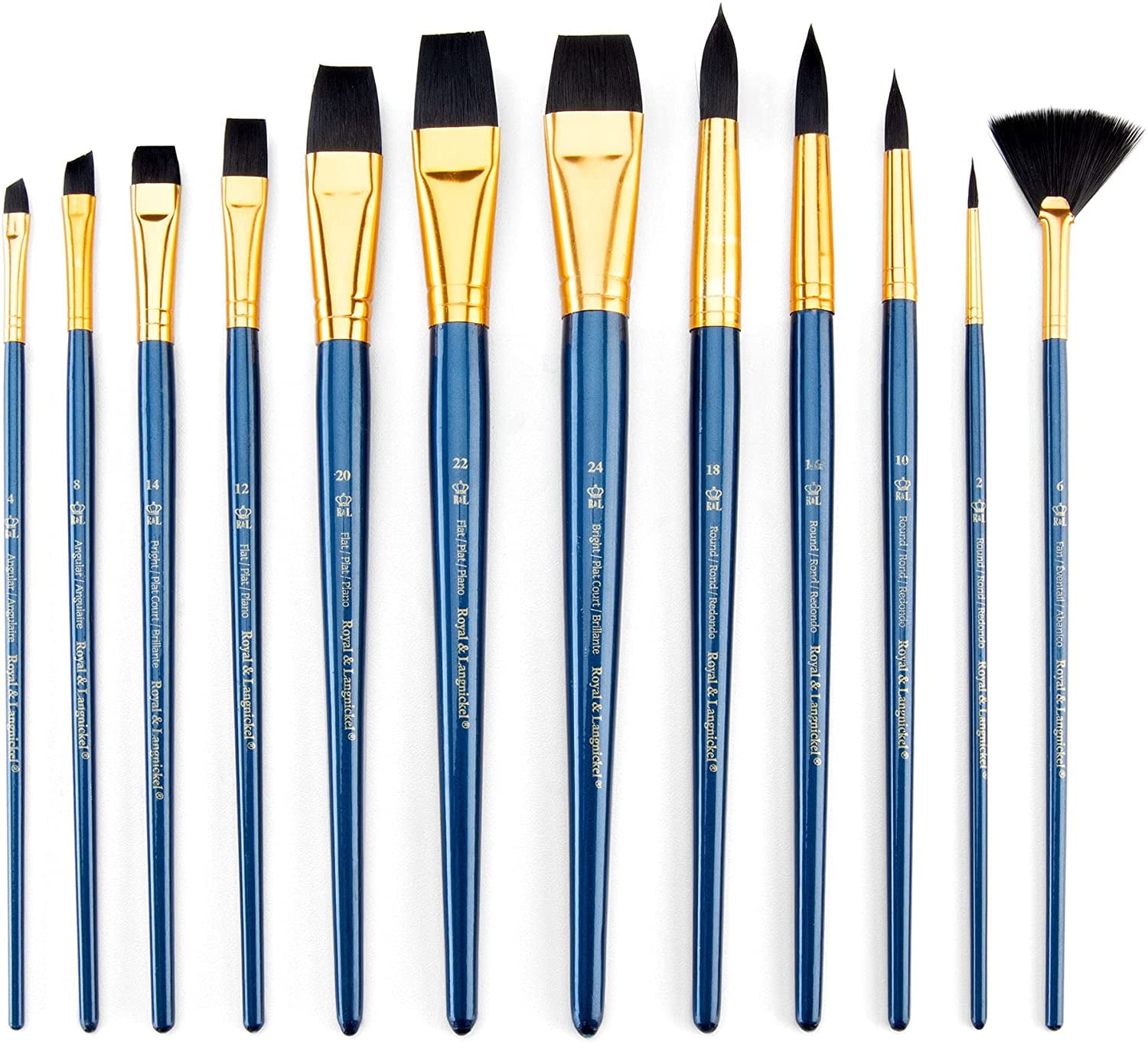 Royal & Langnickel Taklon Paint Brush Set of 12