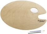 Artlicious Large Oval Wooden Palette for Paints