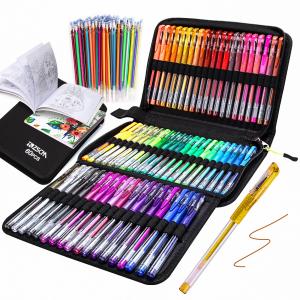 60-Color Glitter Neon Gel Pens Set