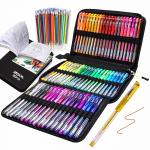 60-Color Glitter Neon Gel Pens Set