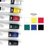24 Assorted Colors Oil Paints, 21ml Each
