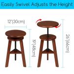 Adjustable Wooden Drafting Stool for Artists