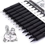 TWOHANDS Set of 12 Waterproof Fine Point Pens
