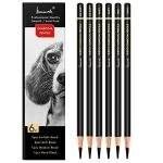 Brusarth Charcoal Pencils Drawing Set - 6 Pieces