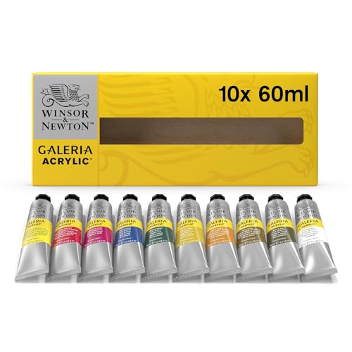 Winsor & Newton Galeria Acrylic Paint Set, 10 Tubes