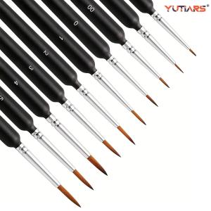 Miniature Detail Paint Brushes Set with Ergonomic Handle