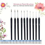 Miniature Detail Paint Brushes Set with Ergonomic Handle