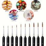 Miniature Detail Paint Brushes Set with Ergonomic Handle