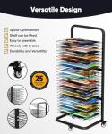 Mocomax Metal Paint Drying Rack with 25 Shelves