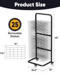 Mocomax Metal Paint Drying Rack with 25 Shelves