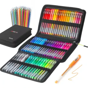 60-Color Glitter Neon Gel Pens Set