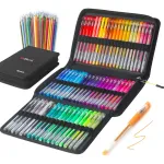60-Color Glitter Neon Gel Pens Set