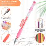 60-Color Glitter Neon Gel Pens Set