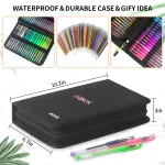 60-Color Glitter Neon Gel Pens Set