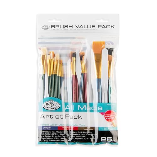 Royal & Langnickel Taklon Paint Brush Set, 25pc