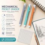 Jovely Retractable Mechanical Pocket Eraser with Refills