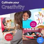24 Vibrant Acrylic Paints with 3 Free Brushes