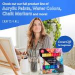 24 Vibrant Acrylic Paints with 3 Free Brushes