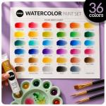 Chalkola 36-Piece Watercolor Paint Set with Brushes