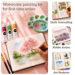 Chalkola 36-Piece Watercolor Paint Set with Brushes