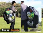 Fitdom XL Soccer Equipment Ball Bag with Strap