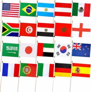 International Mini Stick Flags for Sports Events