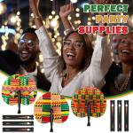 African Print Foldable Hand Fans - 36 Pack