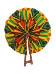 Handmade African Fabric Folding Fan - Vibrant Design