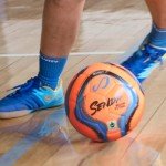 SENDA Belem Size 4 Futsal Ball - Orange/Blue