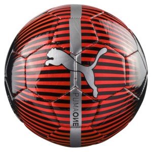 Puma Mini Soccer Ball, Red Blast Black-Silver