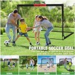Pop Up Soccer Goals for Kids - 6x4 ft Set