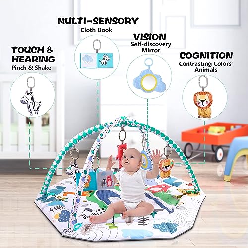 Bellababy 4-in-1 Tummy Time Gym Mat (Blue)