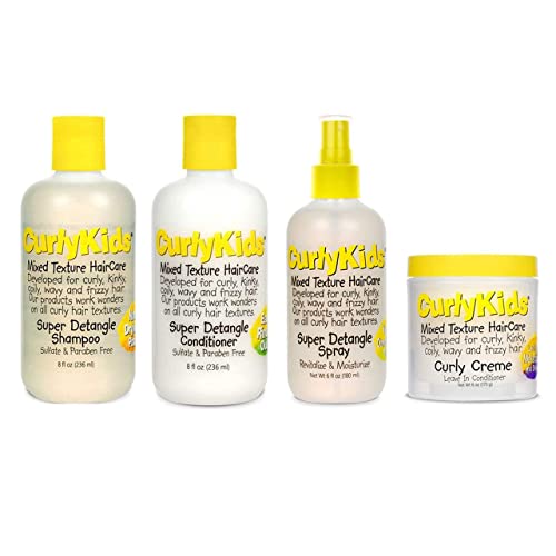 CurlyKids Mixed Hair Care Set - 4-Pack