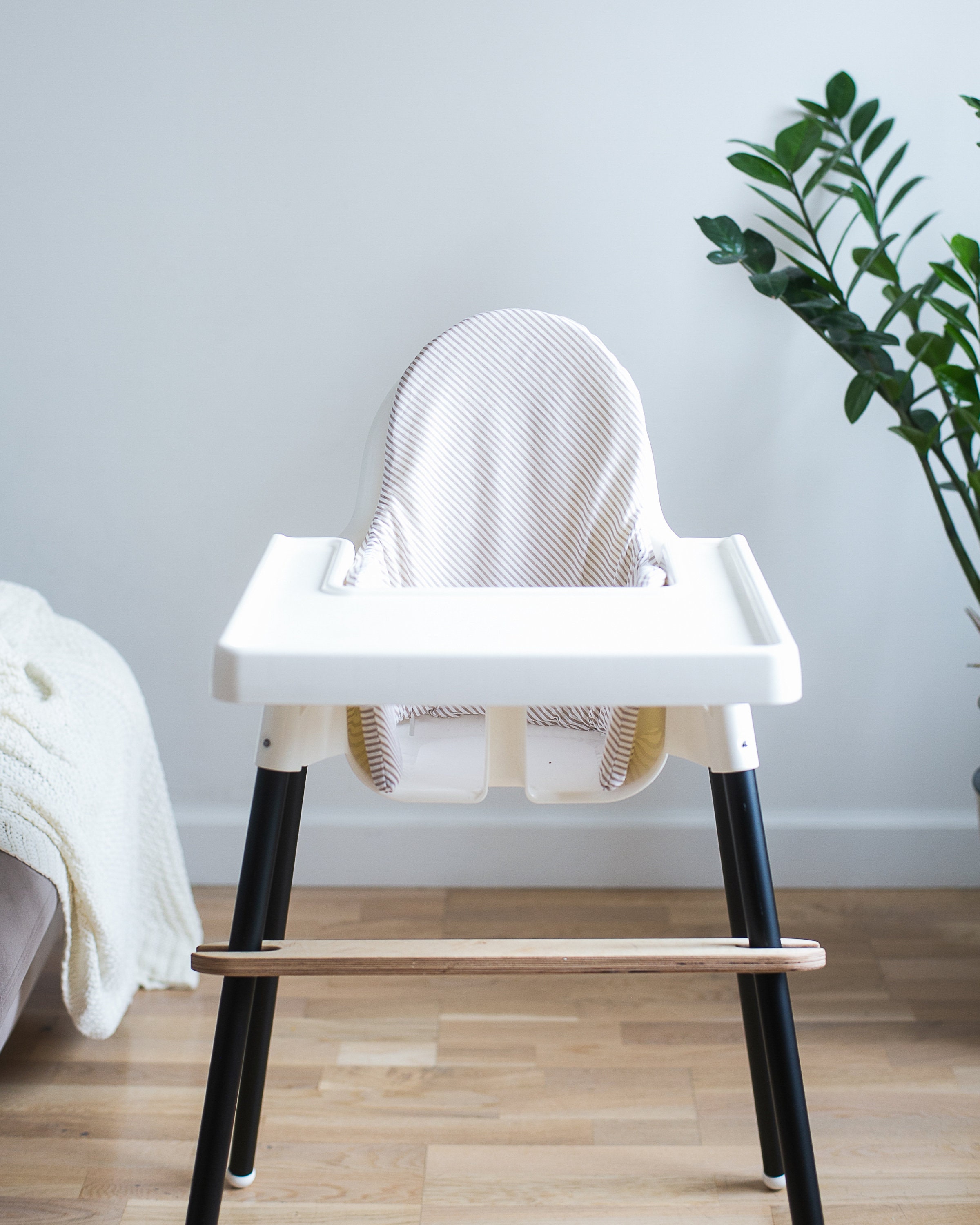 IKEA highchair footrest for minimalist babies