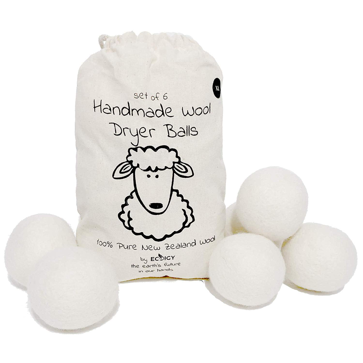 Ecoigy Reusable Wool Dryer Balls for Soft Laundry