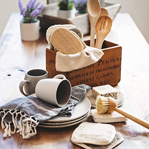 Set of 10 Eco-Friendly Hemp Scrubbing Sponges