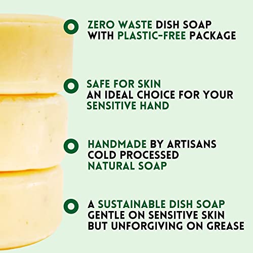 Zero Waste Natural Dish Soap Bars - 3 Pack