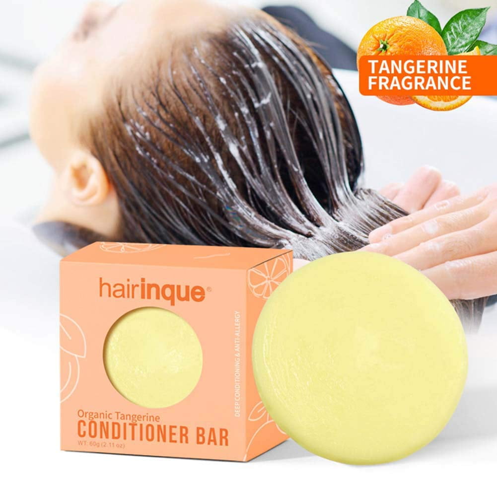 Organic Tangerine Solid Conditioner Bar for Hair