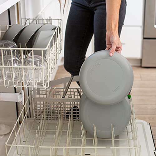 10-Inch Stackable Wheat Straw Plates Set