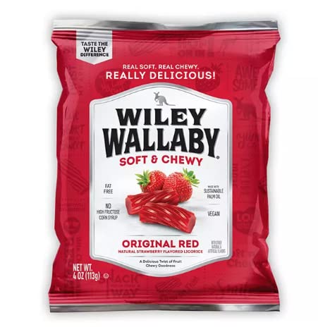 Wiley Wallaby Classic Vegan Strawberry Licorice