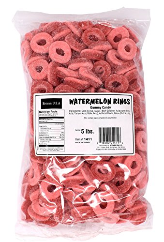 Watermelon Rings Gummy Candy - 5 Pounds