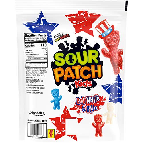 SOUR PATCH KIDS Red, White & Blue Candy 1.9 lb