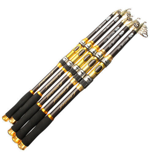 Telescopic Spinning Fishing Rod Tackle Carbon Fiber Pole